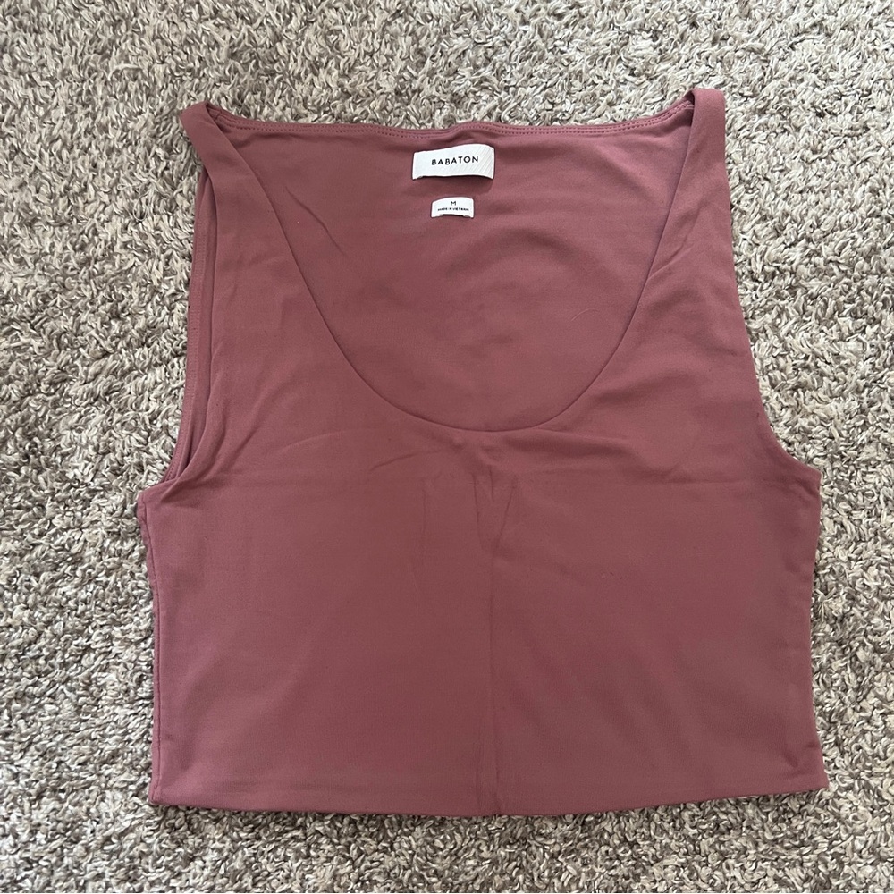 Aritzia Babaton Muscle Crop Top